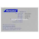 ケトスマ ザジテン ケトチフェン 1mg 箱 製造元 サンファーマ